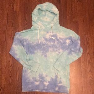 VEUC VS PINK TIE DYE TUNIC SWEATSHIRT SIZE XS